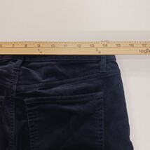 LOFT Corduroy Pants Women's Sz 26 (29×29) Blue Curvy Skinny Leg Pockets Stretch image 8