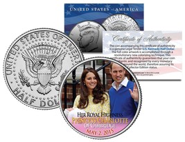 Princess Charlotte Of Cambridge 2015 Jfk Half Dollar Us Coin Prince William Kate - £6.84 GBP