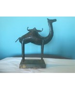 Vtg Brutalist MCM Metal Camel  Sculpture Figure Statue Art Silk Road Mod... - £35.05 GBP