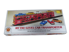Vintage Bachmann 1265 89&#39; Tri Level Car Transporter HO Scale With 15 Aut... - €16,80 EUR