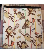 TAZ TASMANIAN DEVIL WB Looney Tunes Blanket Throw VTG 1994 Kids Sports 4... - $469.89 MXN