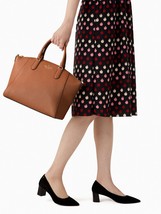 NWB Kate Spade Parker Satchel Brown Leather K8214 Warm Gingerbread Gift Bag FS - £124.58 GBP