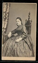 Vintage CDV Lady in Mourning Photo Heney Photographer Chatham Street NY - £15.57 GBP