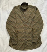 Salvatore Ferragamo Shirt Size Small Men’s Green &amp; Brown Horse Pattern - $1,575.98 MXN