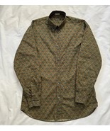 Salvatore Ferragamo Shirt Size Small Men’s Green &amp; Brown Horse Pattern - $1,588.14 MXN