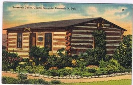 Postcard Roosevelt Cabin Capitol Grounds Bismarck North Dakota - £3.05 GBP