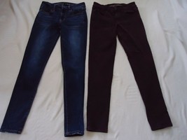 Juniors American Eagle Lot of 2 Jean Leggings Size 4 And 6 Used - $31.05