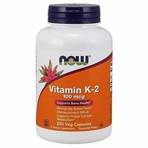 NOW Supplements, Vitamin K-2 100 mcg, Menaquinone-4 (MK-4), Supports Bone Hea... - £22.34 GBP