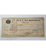 H.L. HURST MANUFACTURING GREENWICH OHIO Company Check 1918 Bank Draft Re... - £47.80 GBP