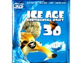 Ice Age: Continental Drift (3-Disc 3D/ 2D Blu-ray/DVD, 2012) Like New !  - $9.48