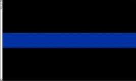3x5 Police Memorial Thin Blue Line Flag Law Enforcement 3&#39;x5&#39; Banner Grommets Vi - £10.29 GBP