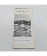 1967 American Memorials And Overseas Military Cemeteries Pamphlet - £21.24 GBP