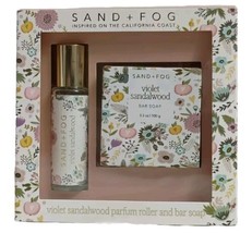 Sand + Fog Violet Sandalwood Parfum Roller and Bar Soap Set  - £18.66 GBP