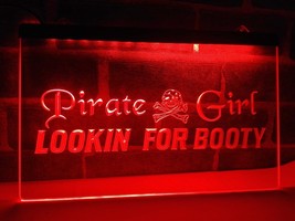 Pirate Girl Looking for Booty Illuminated Led Neon Sign Home Decor, Lights Art - £20.77 GBP+