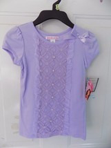 SOPHIA GRACE &amp; ROSIE PURPLE LACE FRONT SHIRT SIZE 7/8 GIRL&#39;S NEW - £11.43 GBP