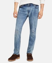 Sun + Stone Men&#39;s Straight-Fit Knickerbocker DX Jeans In Blast Wash Blue... - $26.99