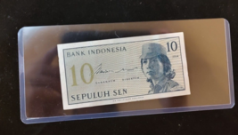 1964 Bank of Indonesia 10 Sepuluh Sen Banknote Paper Indonesian Note Bill FL/337 - £7.84 GBP