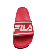 Fila Men&#39;s Sleek Slide LT Logo Slip-On Slides Sandals Red/White Size 12 - £21.41 GBP