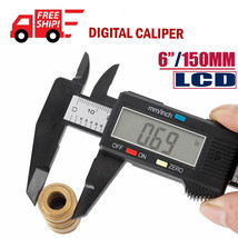 Lcd Digital Caliper Electronic Gauge Carbon Fiber Vernier Micrometer 6 Inches Us - £13.27 GBP