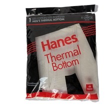 Vintage 1994 Hanes Men&#39;s Thermal Bottom Waffle Knit Long Johns 1 Pack Size XL - £22.12 GBP