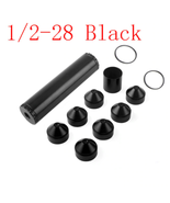 L 6&quot; OD 1.45&quot; Solvent Trap 1/2-28 Threads Metal Black 7 Cups + Space - £55.85 GBP