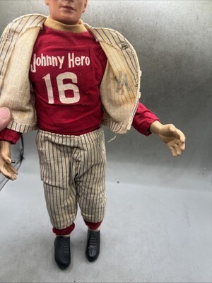 Vintage Rosko Johnny Hero Doll Action Figure 1960's RARE Yankees Baseball 13” Item image 4