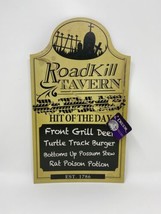 Roadkill Tavern Halloween Decor Wood Sign Menu Board &quot;HIT OF THE DAY&quot; 9&quot;... - $11.87