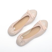 Ballet Flats Shoes Women Spring Breathable Leather Butterfly-knot Ladies Girls B - £20.37 GBP