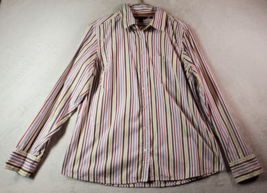 Boden Shirt Womens Size 18 Multi Striped Cotton Long Sleeve Collared Button Down - £14.36 GBP