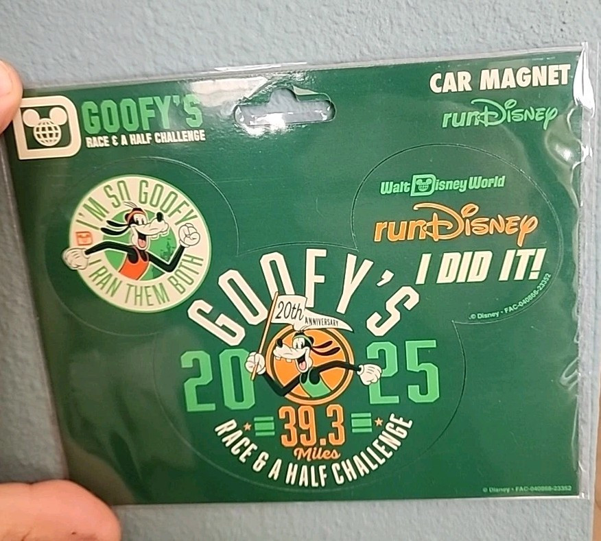 Disney World RunDisney Marathon Goofys Race &amp; Half Challenge Magnet 2025... - $22.00