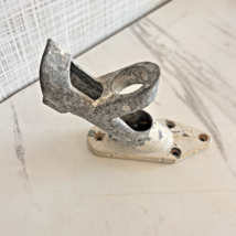 Vintage Flag Holder Bracket Cast Aluminum Rustic Country Farm Look Sturd... - $19.79
