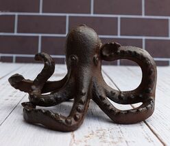 Cast Iron Nautical Sea Octopus Kraken Decorative Paperweight Figurine 5.... - $19.99