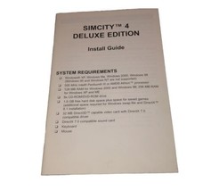 SIMCITY 4 Deluxe Edition PC Game INSTALL GUIDE Booklet ONLY *No Game Inc... - $3.87