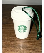 2016 Large Orig Mermaid Logo Ceramic 2.5&quot; Starbucks Coffee Cup Holiday O... - $215.47 MXN