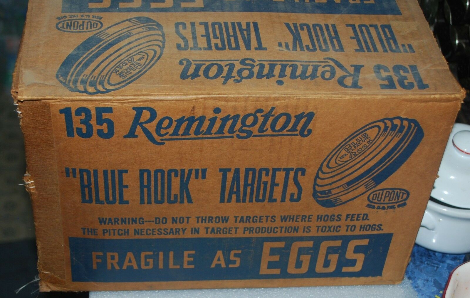 Vintage Remington Blue Rock Target Clays Original Box  Fragile as Eggs - £95.25 GBP