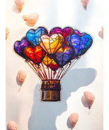 Acrylic Stained Glass Hot Air Balloon Suncatcher 2D Flat 9in Window Hang... - €23,03 EUR