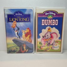 Disney Masterpiece Lot of 2 Dumbo Rare and Lion King Collection VHS Tape - £14.85 GBP