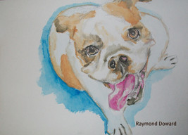 ORIGINAL ACEO Dog Art Print -: rdoward fine art - $5.94