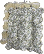 WAVERLY 2 Pillow Shams Paisley  Yellow Verveine 100% Cotton  Vintage Col... - $27.50