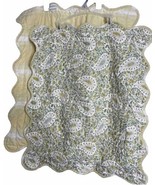 WAVERLY 2 Pillow Shams Paisley  Yellow Verveine 100% Cotton  Vintage Col... - £21.95 GBP
