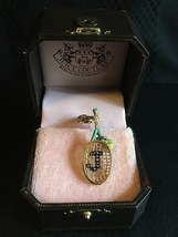 Juicy Couture Tennis Racket &amp; Ball Aqua Bracelet Charm New YJRU2847 - £79.66 GBP