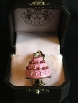 New Juicy Couture Pink 3 Tiered Layer Cake w/ Berries Gold Charm - £38.89 GBP