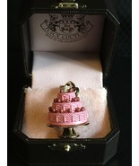 New Juicy Couture PINK 3 TIERED Layer CAKE w/ berries Gold Charm - £38.79 GBP