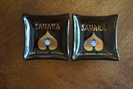 2x 1960&#39;s Sahara Hotel Casino Mini Ashtray Las Vegas Nevada  2.25&quot; Adver... - $183.19 MXN