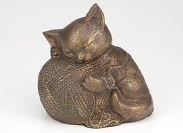 King Products Precious Kitty Cat Bronze Pet Urn in Bronze, Copper, Gold or Silve - £69.71 GBP