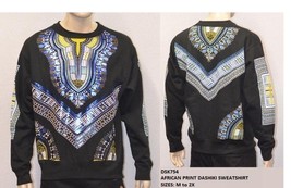 African Swag Dashiki Black African Print Dashiki Sweatshirts Black Panther - £35.96 GBP