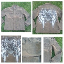 Vintage style Brown long sleeve jacket Brown military inspired jacket S-2X - $32.99