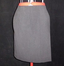 Lauren Ralph Lauren 4 Dark Gray Wool A Line Lined Skirt Vintage Made in USA - £21.79 GBP