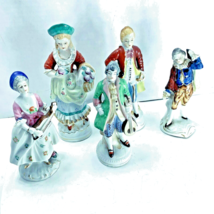 Made in Occupied Japan Lot of 5 Ceramic Victorian Colonial Figurines Vintage - £13.52 GBP