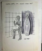 JIM JONES vintage Mummy signed 9" x 12" magazine illustration - $49.49